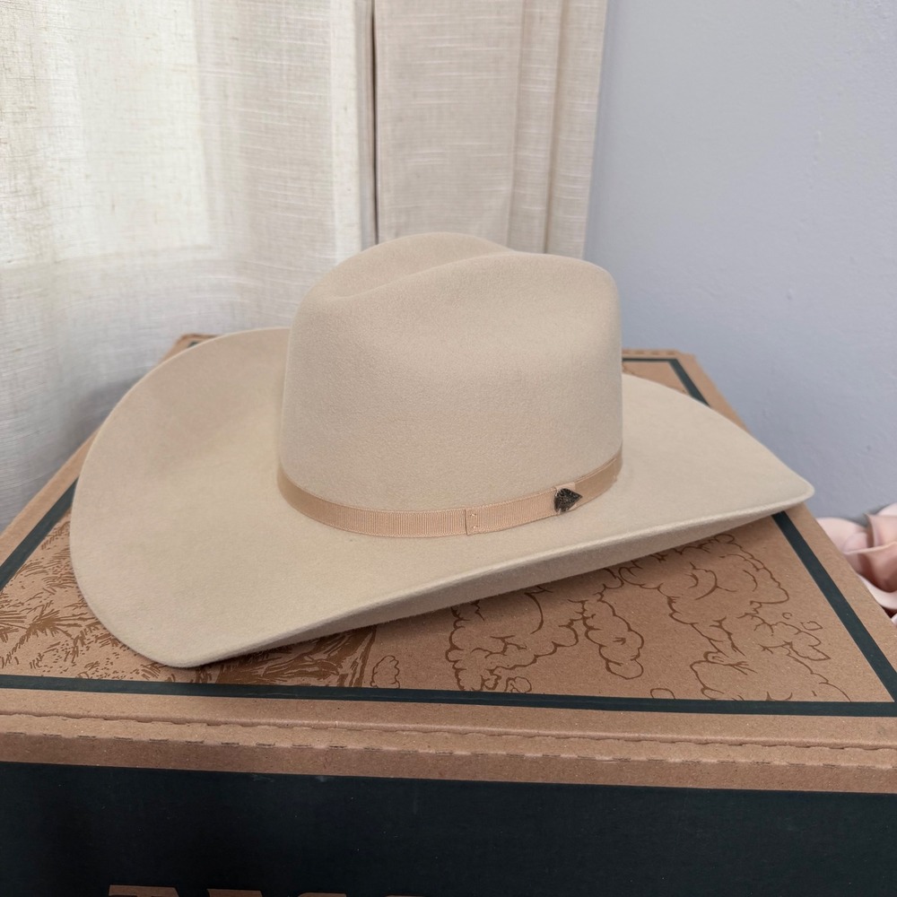 NIB Tecovas The Ranchman Rabbit Fur Cowboy Hat Silverbelly Mens Size 7